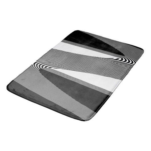 Zwart-wit op art design, Bath Mat (Gekanteld)