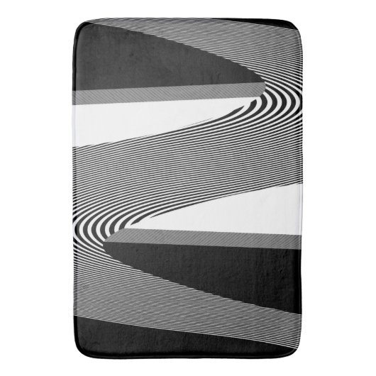 Zwart-wit op art design, Bath Mat (Voorkant Verticaal)