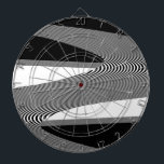 Zwart-wit op art design, dartboard dartbord<br><div class="desc">Afbeelding is een zwart-wit kunstontwerp</div>