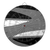Zwart-wit op art design, dartboard dartbord (Voorkant)