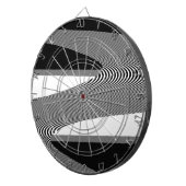 Zwart-wit op art design, dartboard dartbord (Voorkant Rechts)