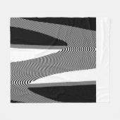 Zwart-wit op art design, griezellenbak fleece deken (Voorkant (Horizontaal))