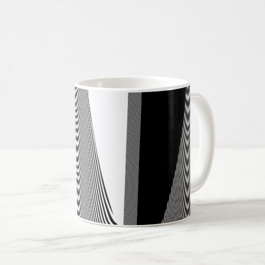 Zwart-wit op art design, koffie-Mok Koffiemok (Voorkant rechts)