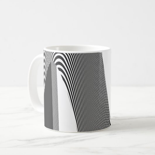 Zwart-wit op art design, koffie-Mok Koffiemok (Voorkant links)