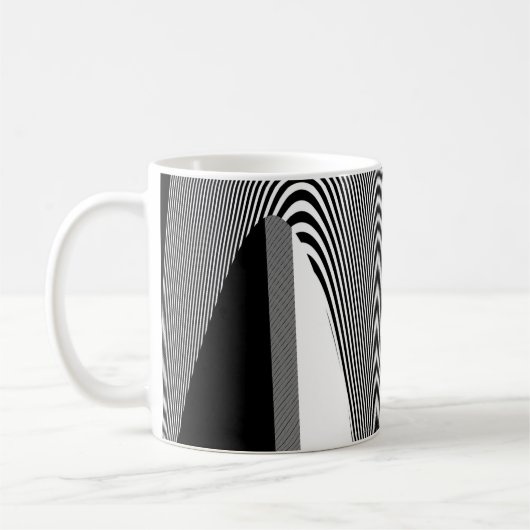 Zwart-wit op art design, koffie-Mok Koffiemok (Links)