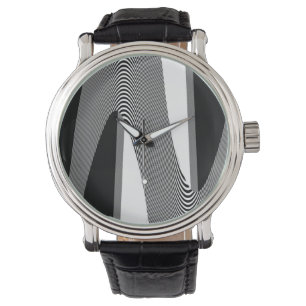 Zwart-wit op art design, Mannen polshorloge Horloge