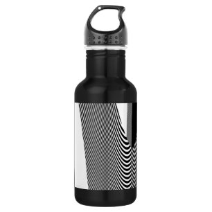 Zwart-wit op art design, waterflesje waterfles