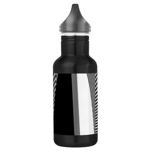 Zwart-wit op art design, waterflesje waterfles (Links)
