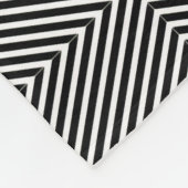 Zwart-wit Op Art Diamond Stripe geometrisch Fleece Deken (Hoek)