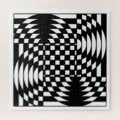 Zwart-Wit Op-Art Legpuzzel (Horizontaal)