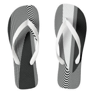 Zwart-wit Op Art-ontwerp, Flip Flops