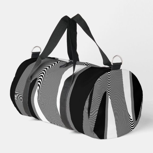 Zwart-wit Op Art-ontwerp, Plunjezak (Linkerhoek)