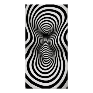Zwart-wit Op-art Perfect Poster
