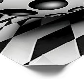Zwart-wit op-art perfect poster (Hoek)