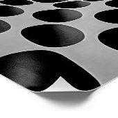 Zwart-wit op-art perfect poster (Hoek)