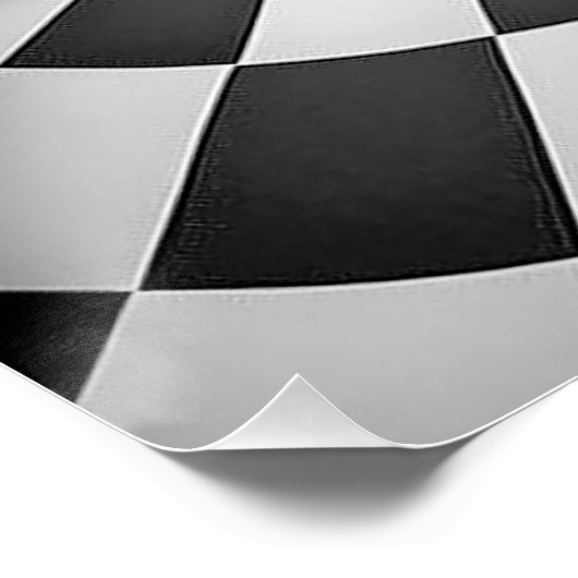 Zwart-wit op-art perfect poster (Hoek)