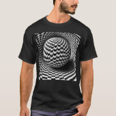 Zwart-wit op-art t-shirt (Voorkant)