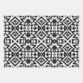 Zwart-wit op geometrische patronen inpakpapier vel (Voorkant 2)