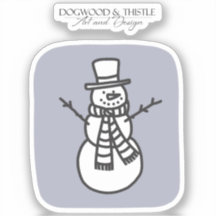 Zwart-wit op grijze modder Winter Snowman