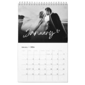 Zwart-wit op maat Foto naam nieuw jaar Kalender (Jan 2026)