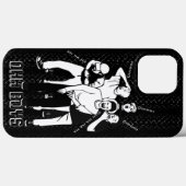 zwart-wit op zwarte LAUGHING OH BOYS Case-Mate iPhone Case (Achterkant (horizontaal))