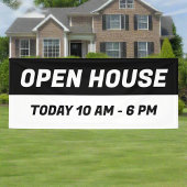 Zwart & Wit Open Huis l Onroerend goed Spandoek