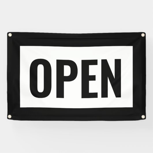 ZWART & WIT OPEN TEKEN  SPANDOEK (Horizontaal)