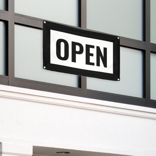 ZWART & WIT OPEN TEKEN SPANDOEK (Buitenkant Gebouw)