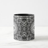 Zwart wit  , opengewerkt, mandala mok (Midden)