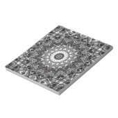 Zwart wit, openwerk, mandala notitieblok (Linkerzijde)