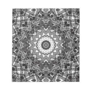 Zwart wit, openwerk, mandala notitieblok