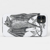 Zwart-wit  opknoping Bat iPhone Case (Achterkant (horizontaal))