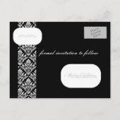 Zwart-wit opslaan Datum Aankondigingskaart (Achterkant)