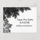 Zwart-wit opslaan Datum Aankondigingskaart (Voorkant)
