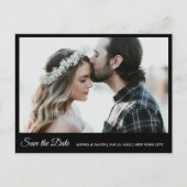 Zwart-wit opslaan Datum foto Briefkaart (Voorkant)