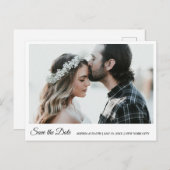 Zwart-wit opslaan Datum foto Briefkaart (Voorkant / Achterkant)