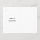 Zwart-wit opslaan Datum Uitnodiging Briefkaart (Achterkant)