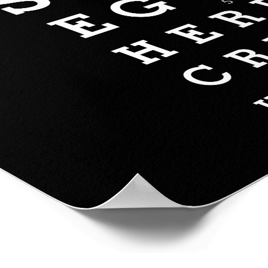 Zwart-wit opticien grafiek aangepaste bericht poster (Hoek)