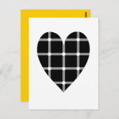 Zwart-wit optisch lichthart briefkaart (Voorkant / Achterkant)