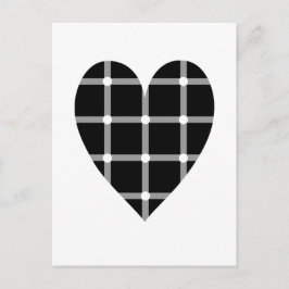 Zwart-wit optisch lichthart briefkaart