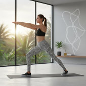 Zwart-wit optisch lichtmozaïekpatroon leggings