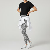 Zwart-wit optisch lichtmozaïekpatroon leggings