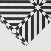 Zwart-wit optisch lichtmozaïekpatroon tissuepapier (Detail)