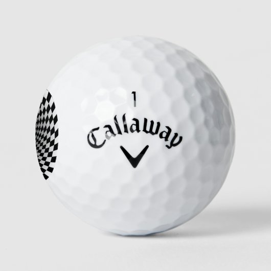 Zwart-wit optisch lichtpatroon golfballen (Logo)