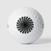 Zwart-wit optisch lichtpatroon golfballen (Voorkant)