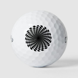 Zwart-wit optisch lichtpatroon golfballen