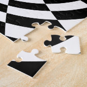 Zwart-wit optisch patroon legpuzzel (Zijkant)