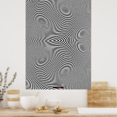Zwart-wit optisch Poster voor verlichting tegen li (Keuken)