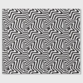 Zwart-wit optische illusie inpakpapier (Vlak)