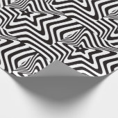 Zwart-wit optische illusie inpakpapier (Hoek)